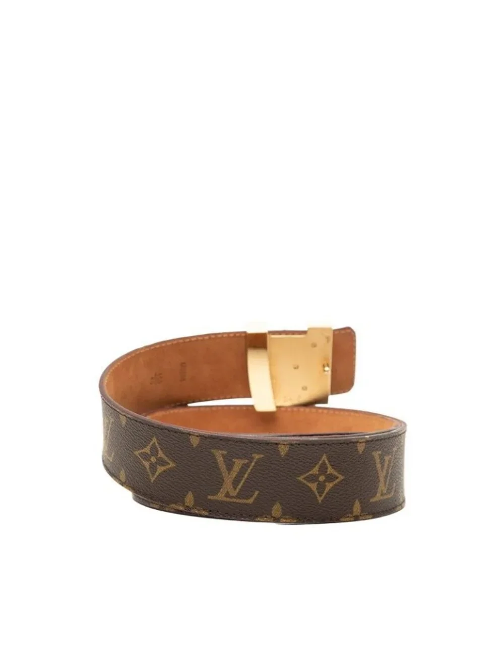 Louis Vuitton Monogram Ceinture Initial Belt 100 40 Brown Gold